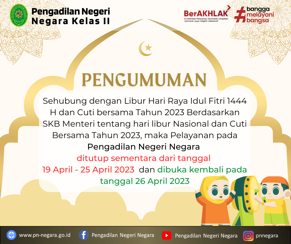 Info Penting Libur Hari Raya Idul Fitri 1444 H Dan Cuti Bersama ...